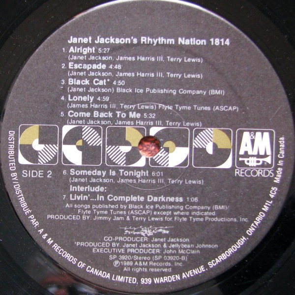 Janet Jackson - Rhythm Nation 1814 | A&M Records (SP 3920) - 4 Janet Jackson - Rhythm Nation 1814 | A&M Records (SP 3920) - 4