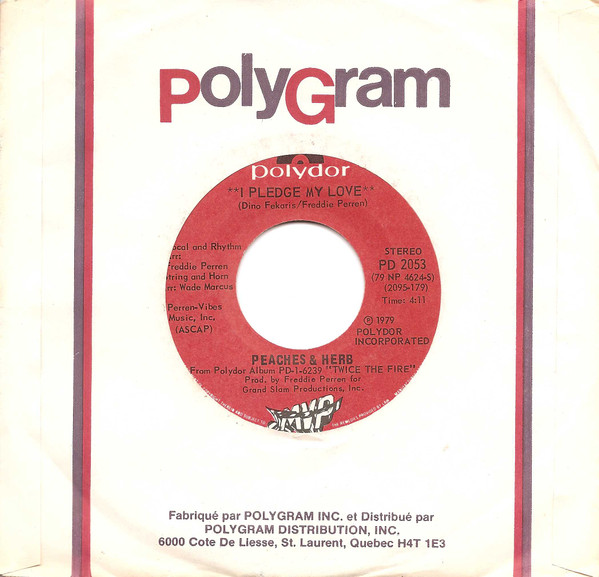 Peaches & Herb - I Pledge My Love | Polydor (PD 2053) - 3
