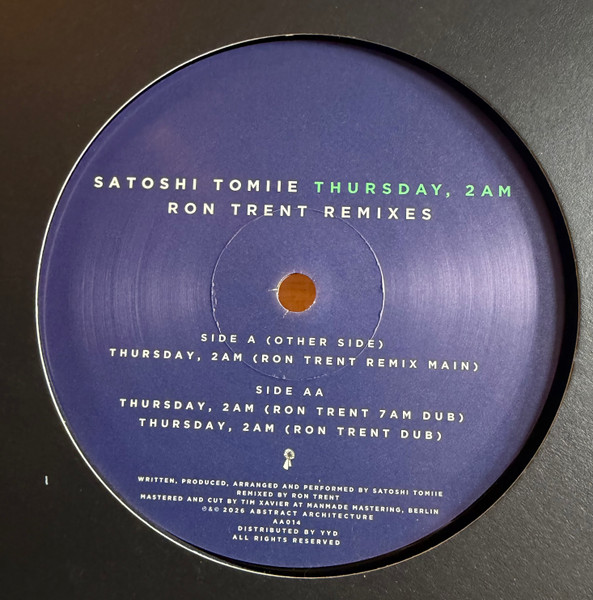 Satoshi Tomiie - Thursday, 2am (Ron Trent Remixes) | Abstract Architecture (AA014)