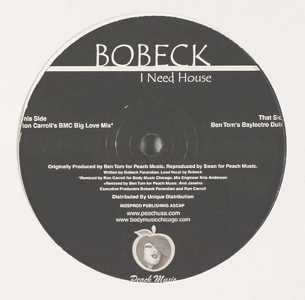 Bobeck - I Need House | Body Music (BM 1002)