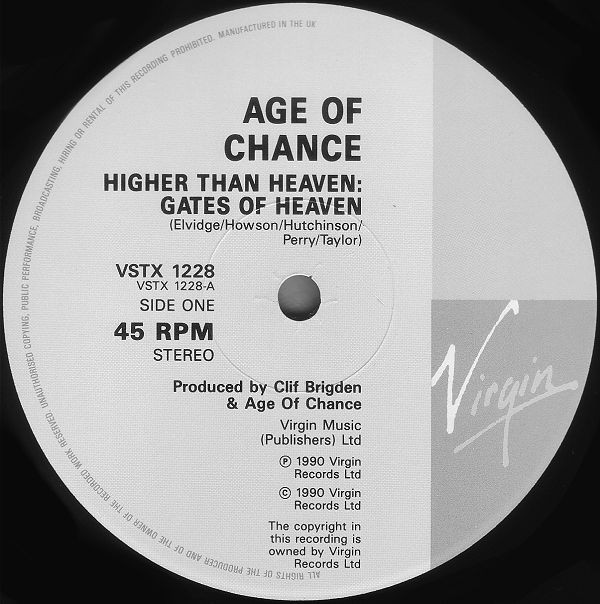 Age Of Chance - Higher Than Heaven: Remix | Virgin (VSTX 1228) - 3