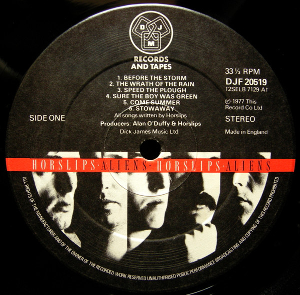 Horslips - Aliens | DJM Records (DJF 20519) - 3