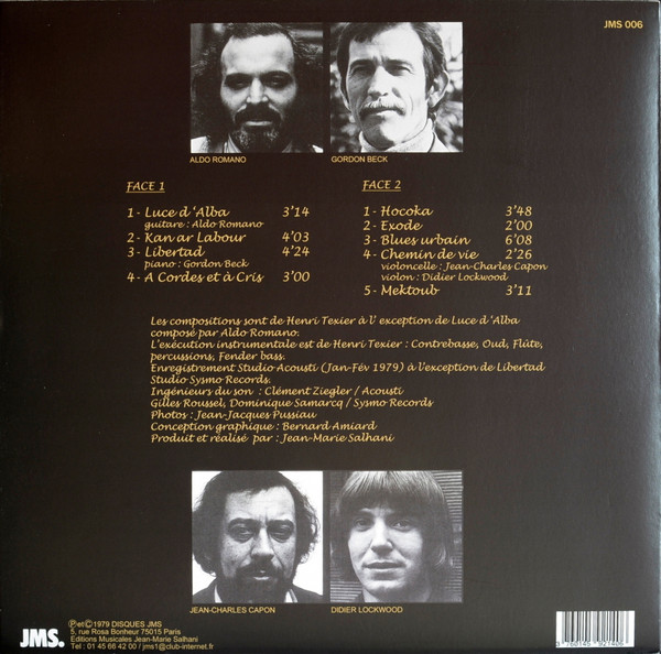 Henri Texier - A Cordes Et A Cris | Disques JMS (JMS 006) - 2