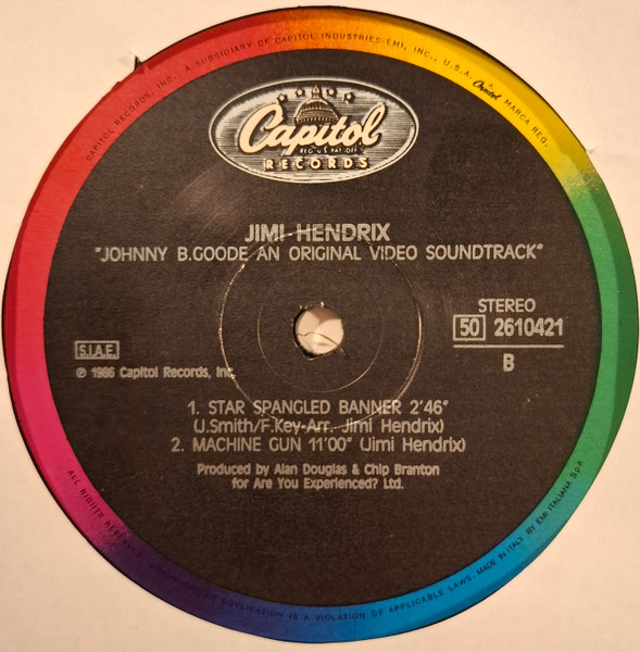 Jimi Hendrix - Johnny B. Goode - Original Video Soundtrack | Capitol Records (50 2610421) - 4