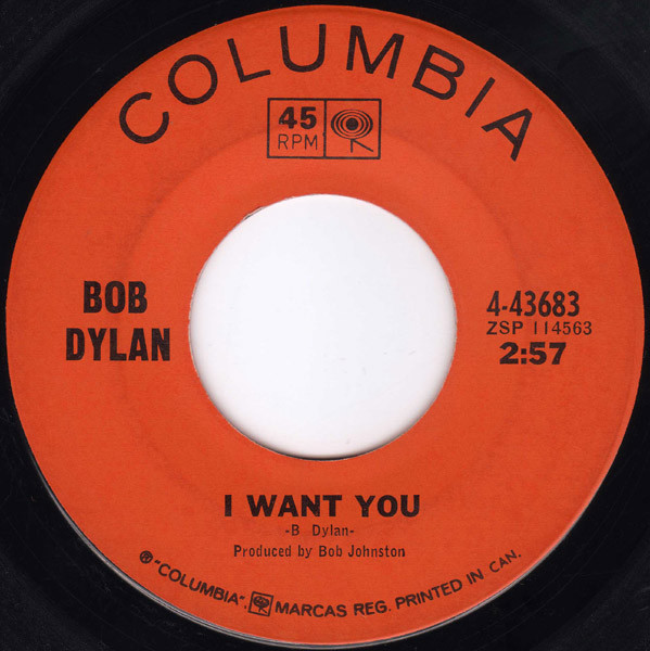 Bob Dylan - I Want You | Columbia (4-43683)