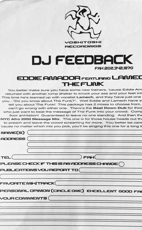 Eddie Amador - The Funk | Yoshitoshi Recordings (YR060)