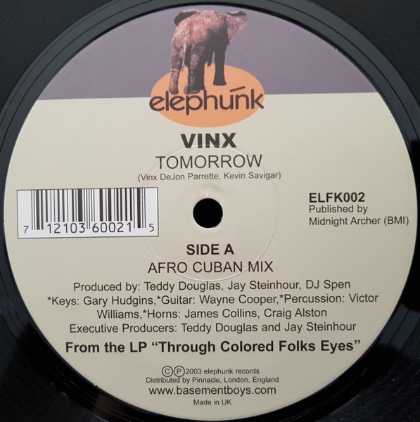 Vinx - Tomorrow | Elephunk Records (ELFK 002) - main