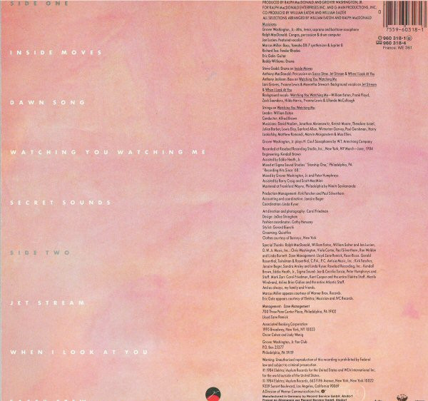 Grover Washington, Jr. - Inside Moves | Elektra (960 318-1) - 2