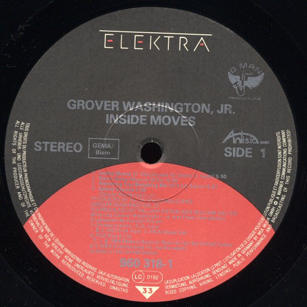 Grover Washington, Jr. - Inside Moves | Elektra (960 318-1) - 3