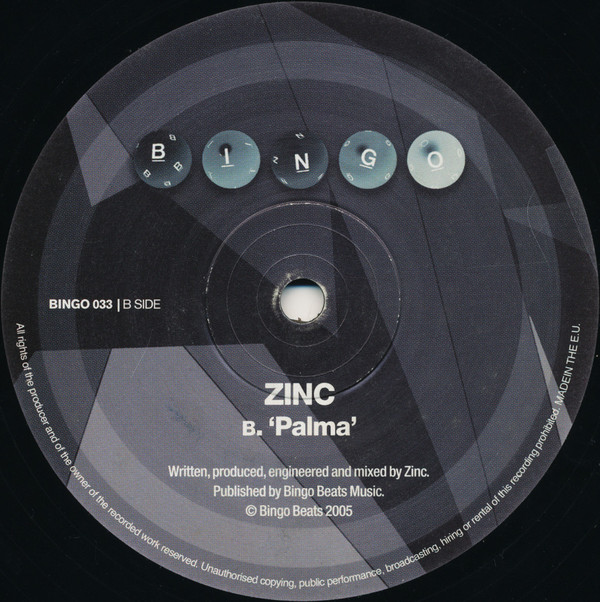 Shy FX / DJ Zinc - Plastic Soul / Palma | Bingo Beats (BINGO 033) - 4