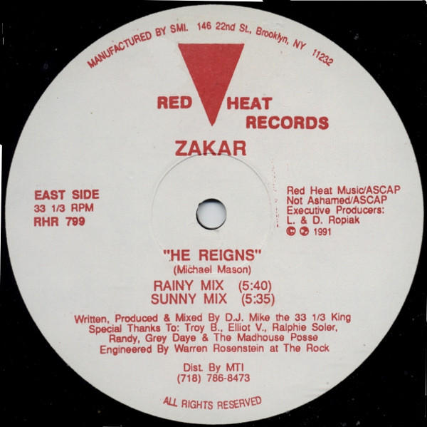 Zakar - He Reigns | Red Heat Records (RHR 799) - 2