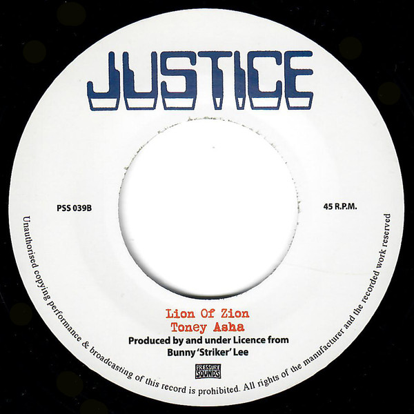 Vin Gordon / Tony "Asher" Brissett - Roots Of Zion / Lion Of Zion | Pressure Sounds (PSS 039) - 2