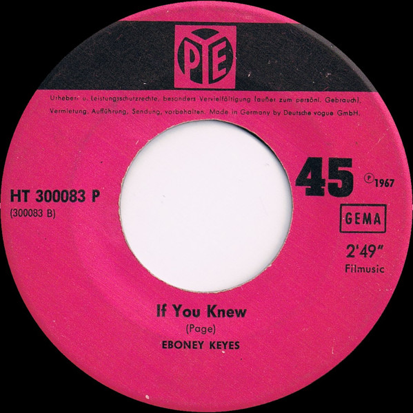 Ebony Keyes - Sitting In A Ring | Pye Records (HT 300083 P) - 4