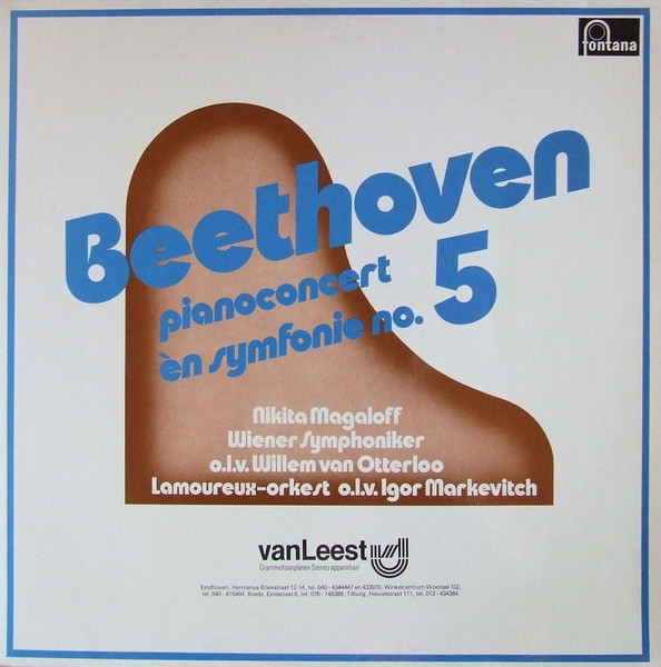 Ludwig van Beethoven - Wiener Symphoniker , Orchestre Des Concerts Lamoureux , Willem Van Otterloo , Igor Markevitch , Nikita Magaloff - Pianoconcert Èn Symfonie No. 5 | Fontana (6806 086)