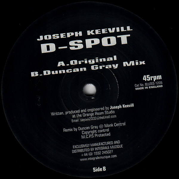 Joseph Keevill - D-Spot | Blue Black Test (BLUTES-1205) - main
