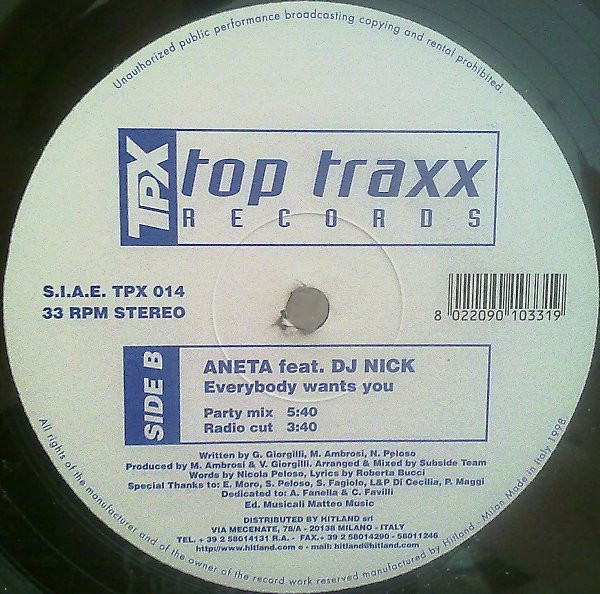 Aneta  &  DJ Nick - Everybody Wants You | Top Traxx Records (TPX 014)