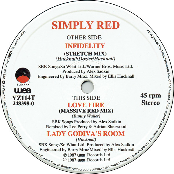 Simply Red - Infidelity | WEA (YZ114T) - 4 Simply Red - Infidelity | WEA (YZ114T) - 4