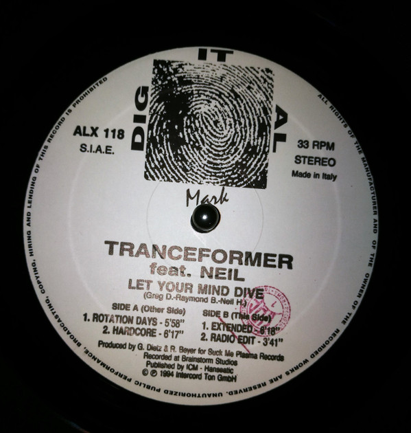 Tranceformer - Let Your Mind Dive | Dig It Al Mark (ALX 118) Tranceformer - Let Your Mind Dive | Dig It Al Mark (ALX 118)