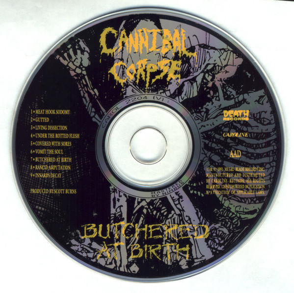 Cannibal Corpse - Butchered At Birth CD | Caroline Records (CAROL CD 2204) - 3