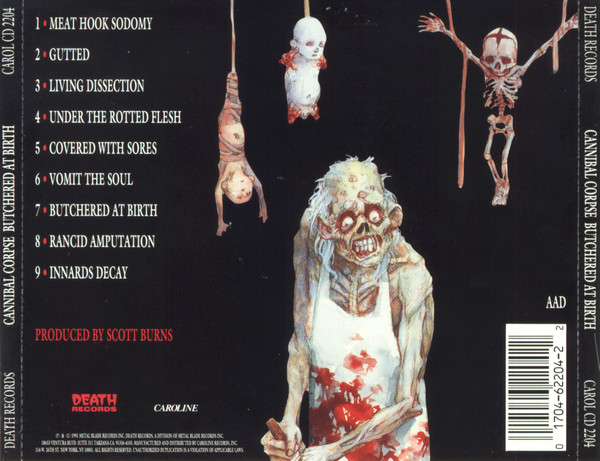 Cannibal Corpse - Butchered At Birth CD | Caroline Records (CAROL CD 2204) - 2
