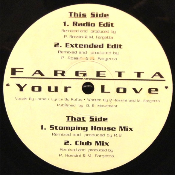 Fargetta - Your Love | X:treme Records (XTR12) - main