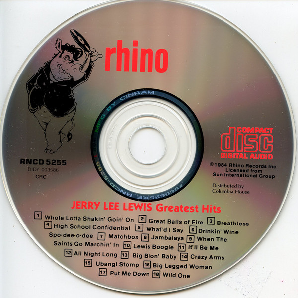 Jerry Lee Lewis - Original Sun Greatest Hits | Rhino Records (R1 70255) - 2