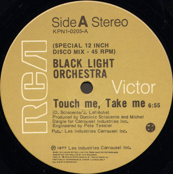 Black Light Orchestra - Touch Me, Take Me | RCA Victor (KPN1-0205)