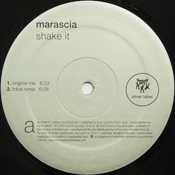 Marascia - Shake It | Tommy Boy Silver Label (TB 2394-0) - main