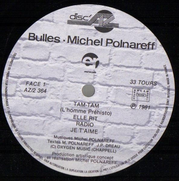 Michel Polnareff - Bulles | Disc'AZ (AZ/2 364) - 3