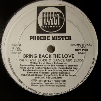 Phoebe Mister - Bring Back The Love | Effect Records (E-720)