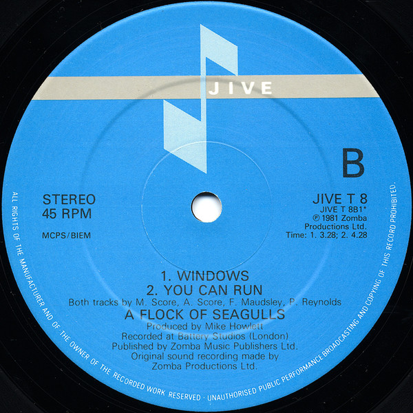 A Flock Of Seagulls - Modern Love Is Automatic | Jive (JIVE T 8) - 4