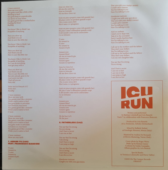 Camilla Sparksss - Icu Run | On The Camper Records (OR043LP) - 3