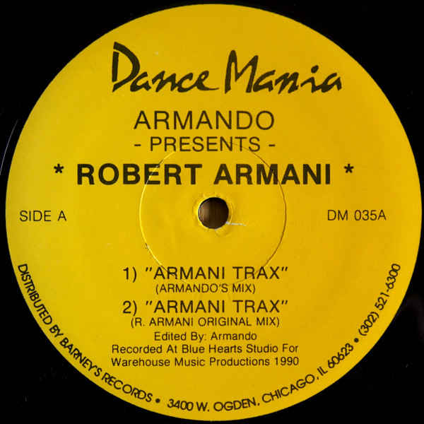 Armando Presents Robert Armani - Armani Trax | Dance Mania (DM 035)