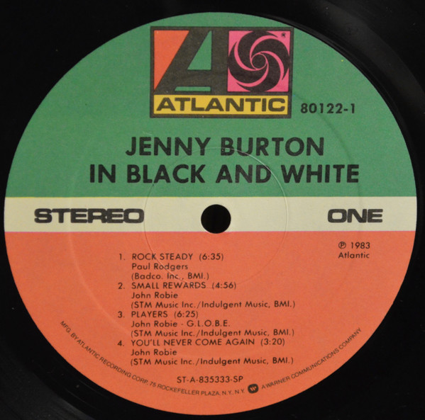 Jenny Burton - In Black And White | Atlantic (80122-1) - 3