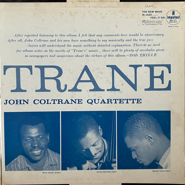 The John Coltrane Quartet - Coltrane | Impulse! (A-21) - 3