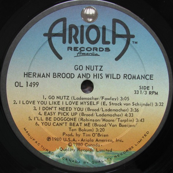 Herman Brood & His Wild Romance - Go Nutz | Ariola Records America (OL 1499) - 3