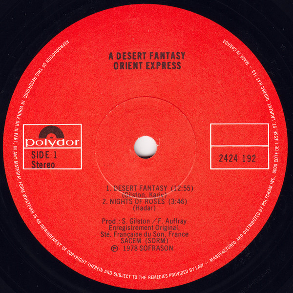 Orient Express - A Desert Fantasy | Polydor (2424192) - 3