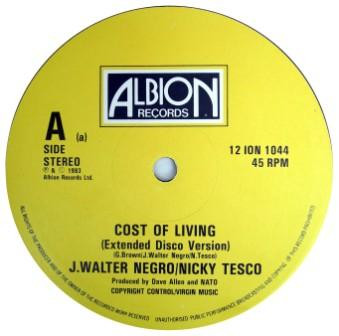 J Walter Negro / Nicky Tesco - Cost Of Living | Albion Records (12 ION 1044) - 3