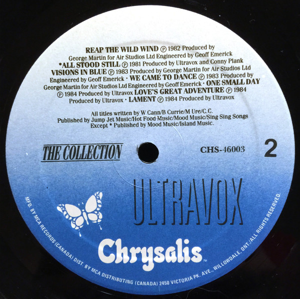 Ultravox - The Collection | Chrysalis (CHS 46003) - 4
