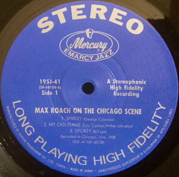 Max Roach - Max Roach Plus Four On The Chicago Scene | Mercury (195J-41) - 4