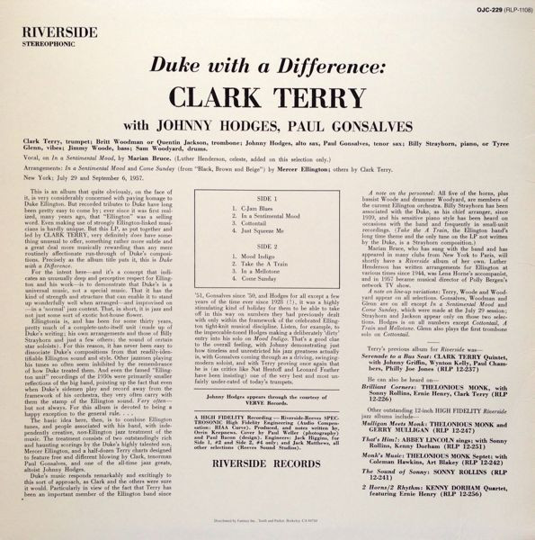 Clark Terry - Duke With A Difference | Original Jazz Classics (OJC-229) - 2 Clark Terry - Duke With A Difference | Original Jazz Classics (OJC-229) - 2