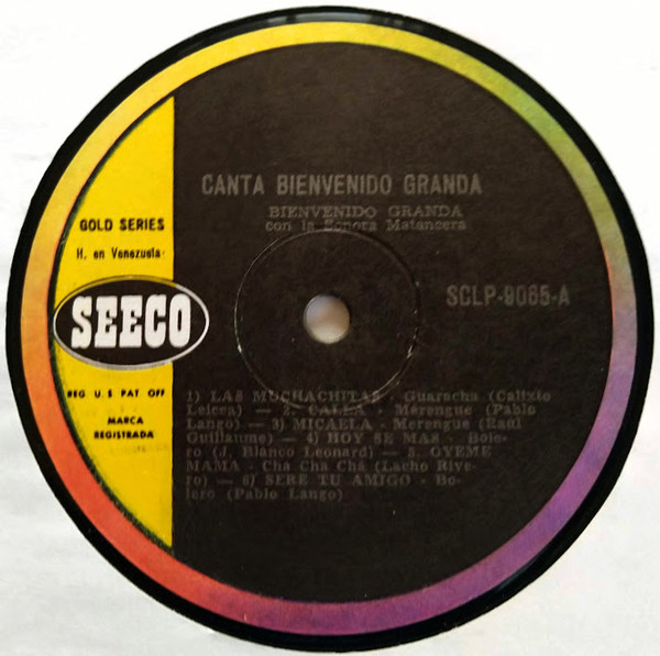 Bienvenido Granda - Canta Bienvenido Granda | Seeco (SCLP 9065) - 3