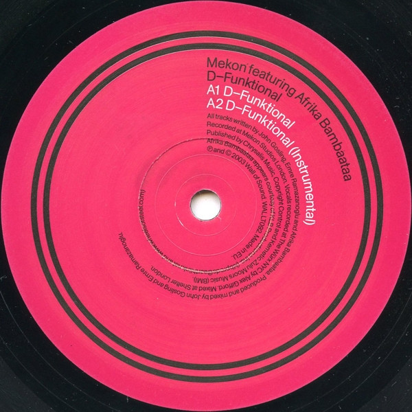 Mekon Featuring Afrika Bambaataa - D-Funktional | Wall Of Sound (WALLT092) - 2