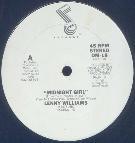 Lenny Williams - Midnight Girl | ABC Records (DM-18)