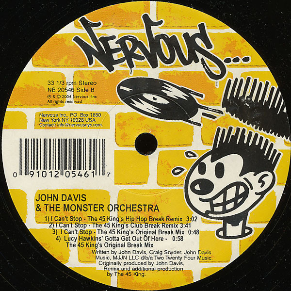 John Davis & The Monster Orchestra / Lucy Hawkins - I Can't Stop (Remixes) | Nervous Records (NE 20546) - 3