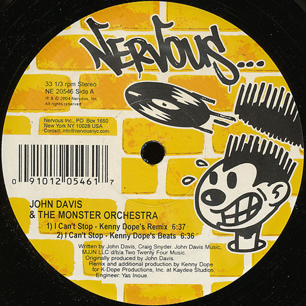 John Davis & The Monster Orchestra / Lucy Hawkins - I Can't Stop (Remixes) | Nervous Records (NE 20546) - 2