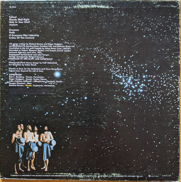 Supertramp - Crime Of The Century | A&M Records (SP-3647) - 2