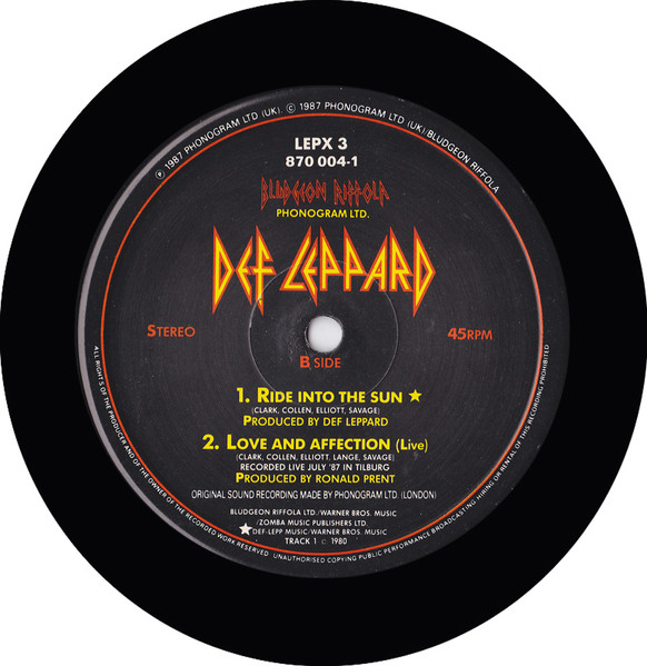 Def Leppard - Hysteria | Bludgeon Riffola (LEPX3) - 4