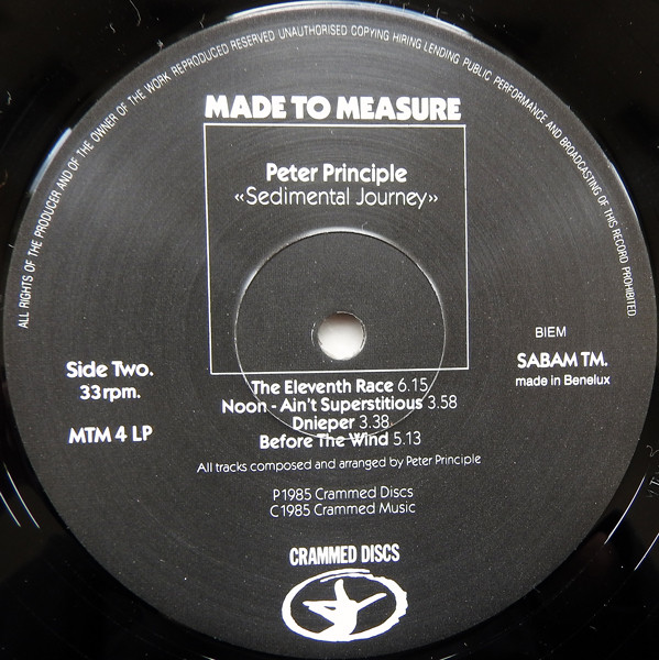 Peter Principle - Sedimental Journey | Crammed Discs (MTM 4 LP) - 4 Peter Principle - Sedimental Journey | Crammed Discs (MTM 4 LP) - 4