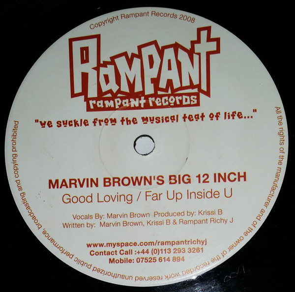 Krissi B ft. Marvin Brown - Marvin Brown's Big 12 Inch | Rampant Records (DBLR004) - main Krissi B ft. Marvin Brown - Marvin Brown's Big 12 Inch | Rampant Records (DBLR004) - main